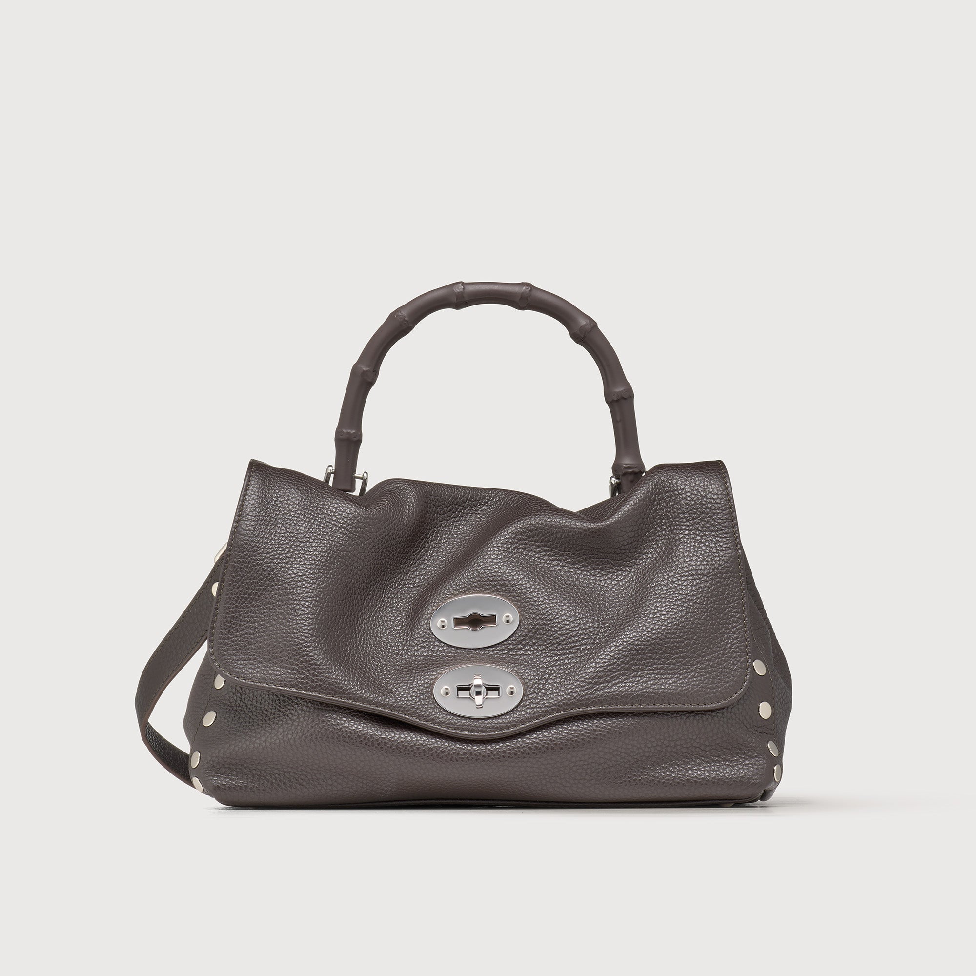 Zanellato BORSA POSTINA® SMALL IN PELLE MARTELLATA BROWN MOCACCINO | Zanellato