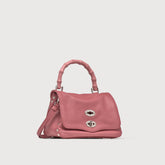 BABY POSTINA® MESSENGER BAG IN TUMBLED LEATHER PINK ROSATO - Handbags | Zanellato