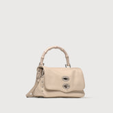 BORSA POSTINA® BABY IN PELLE MARTELLATA WHITE BIANCONE - Borse in Pelle Martellata | Zanellato