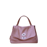 BORSA POSTINA® SMALL IN TESSUTO PAGLIA VIOLET MODENA - Black Friday Zanellato | Zanellato