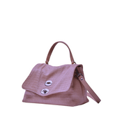 BORSA POSTINA® SMALL IN TESSUTO PAGLIA VIOLET MODENA - Black Friday Zanellato | Zanellato