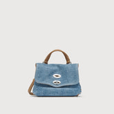 BORSA POSTINA® BABY IN PELLE DENIM BLUE DELAVE - Postina® | Zanellato