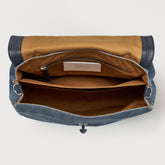 BORSA POSTINA® MEDIUM IN PELLE DENIM BLUE RAW - denim blue raw | Zanellato