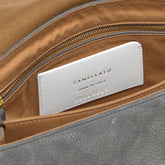 BORSA POSTINA® SMALL IN PELLE MARTELLATA GREY FIAMMINGO - Grey fiammingo | Zanellato