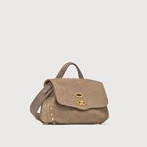 BORSA POSTINA® BABY IN PELLE NABUK GREY VOLTOLINA - Borse in Pelle Nabuk | Zanellato