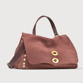 BORSA POSTINA® MEDIUM IN PELLE NABUK RED BARBERA - Borse in Pelle Nabuk | Zanellato