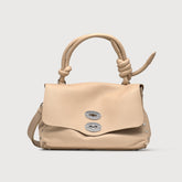 BORSA POSTINA® SMALL IN PELLE LISCIA BEIGE BLOOM - Borse a Tracolla | Zanellato