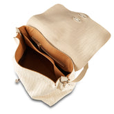 BORSA POSTINA®MEDIUM IN PELLE STAMPATA BEIGE AVENA - beige avena | Zanellato