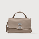 BORSA POSTINA® SMALL IN PELLE MARTELLATA GREY CENERINO - Postina® | Zanellato