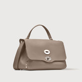 BORSA POSTINA® SMALL IN PELLE MARTELLATA GREY CENERINO - Postina® | Zanellato