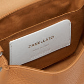 BORSA POSTINA® BABY IN PELLE MARTELLATA BROWN AMARETTO - brown amaretto | Zanellato