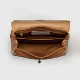 BORSA POSTINA® SMALL IN PELLE MARTELLATA BROWN AMARETTO - brown amaretto | Zanellato