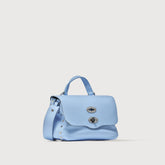 BORSA POSTINA® BABY IN PELLE MARTELLATA BLUE SALENTO - Postina® | Zanellato