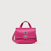 BORSA POSTINA® BABY IN PELLE MARTELLATA PINK MASSAROSA - Borse a Tracolla | Zanellato