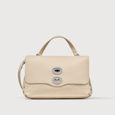 BORSA POSTINA® SMALL IN PELLE MARTELLATA WHITE CARRARA - Spring-Summer Bags | Zanellato