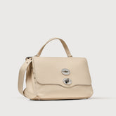 BORSA POSTINA® SMALL IN PELLE MARTELLATA WHITE CARRARA - Spring-Summer Bags | Zanellato