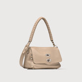 BORSA POSTINA® BABY IN PELLE LISCIA GREY SASSONE - Borse in Pelle Liscia | Zanellato