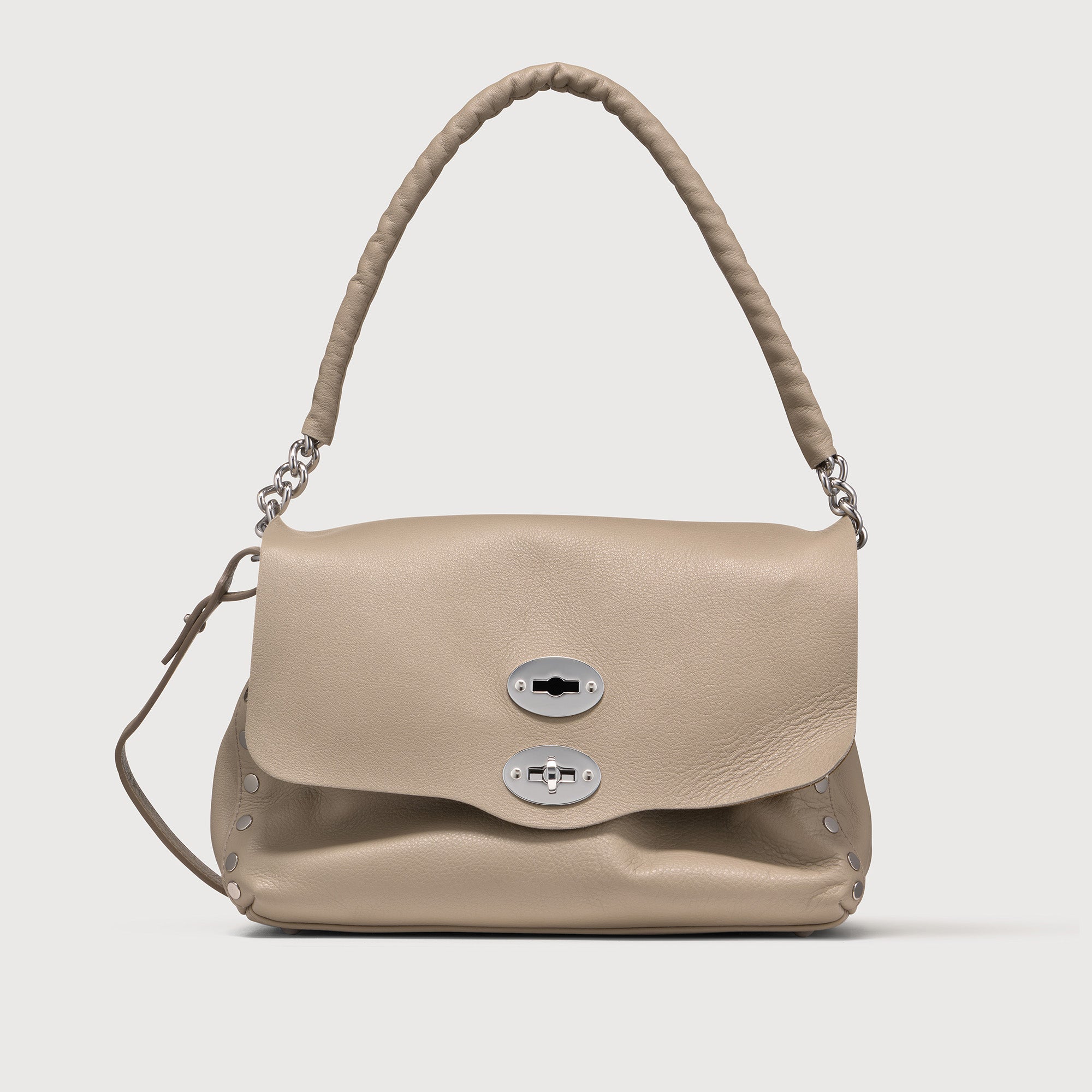 Zanellato BORSA POSTINA® SMALL IN PELLE LISCIA GREY SASSONE | Zanellato