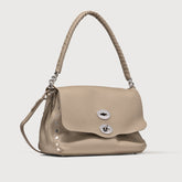 BORSA POSTINA® SMALL IN PELLE LISCIA GREY SASSONE - Borse in Pelle Liscia | Zanellato