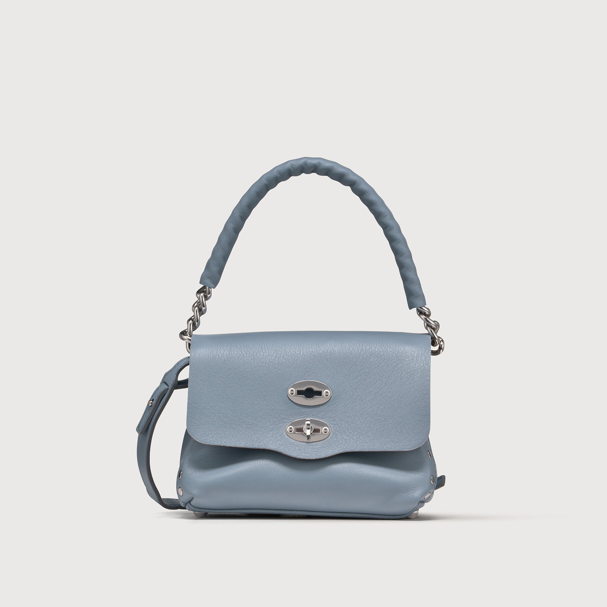 Zanellato BORSA POSTINA® BABY IN PELLE LISCIA BLUE GRAN LAGUNA | Zanellato