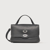 BORSA POSTINA® SMALL IN PELLE LISCIA BLACK NERO - black nero | Zanellato