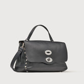 BORSA POSTINA® SMALL IN PELLE LISCIA BLACK NERO - Borse a Mano | Zanellato