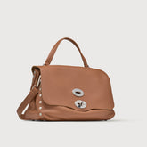 BORSA POSTINA® SMALL IN PELLE LISCIA BEIGE GENCO - Borse a Tracolla | Zanellato