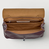 SMALL POSTINA® MESSENGER BAG IN PLAIN LEATHER BROWN SANZENO - Brown san zeno | Zanellato