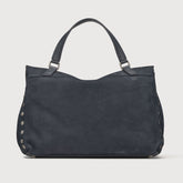 BORSA POSTINA® MEDIUM IN PELLE NABUK BLUE NOTTE - Blue notte | Zanellato