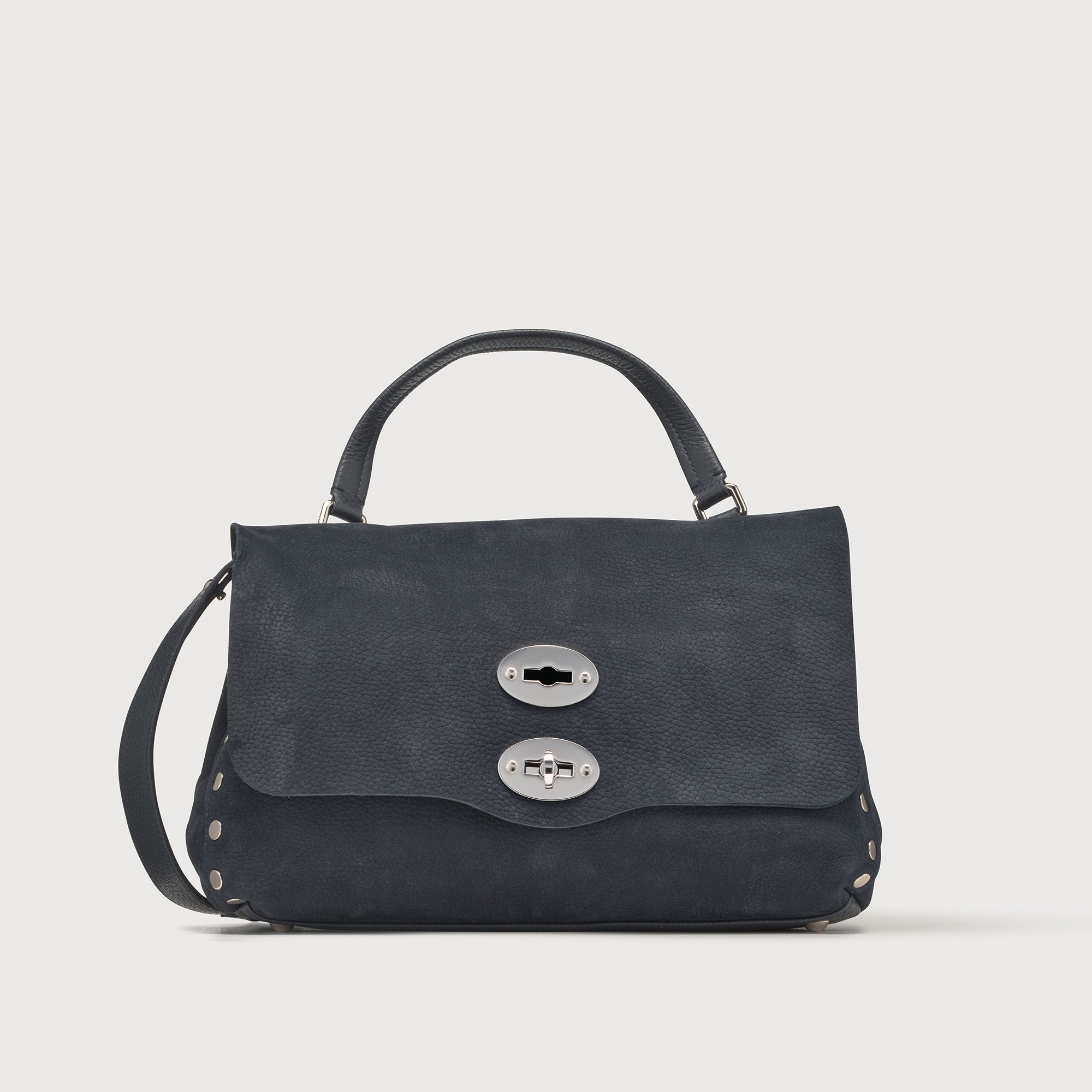 Zanellato BORSA POSTINA® SMALL IN PELLE NABUK BLUE NOTTE | Zanellato