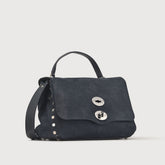 BORSA POSTINA® SMALL IN PELLE NABUK BLUE NOTTE - Borse in Pelle Nabuk | Zanellato