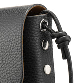 BORSA POCHETTE LETTERA SMALL IN PELLE MARTELLATA BLACK NERO - black nero | Zanellato