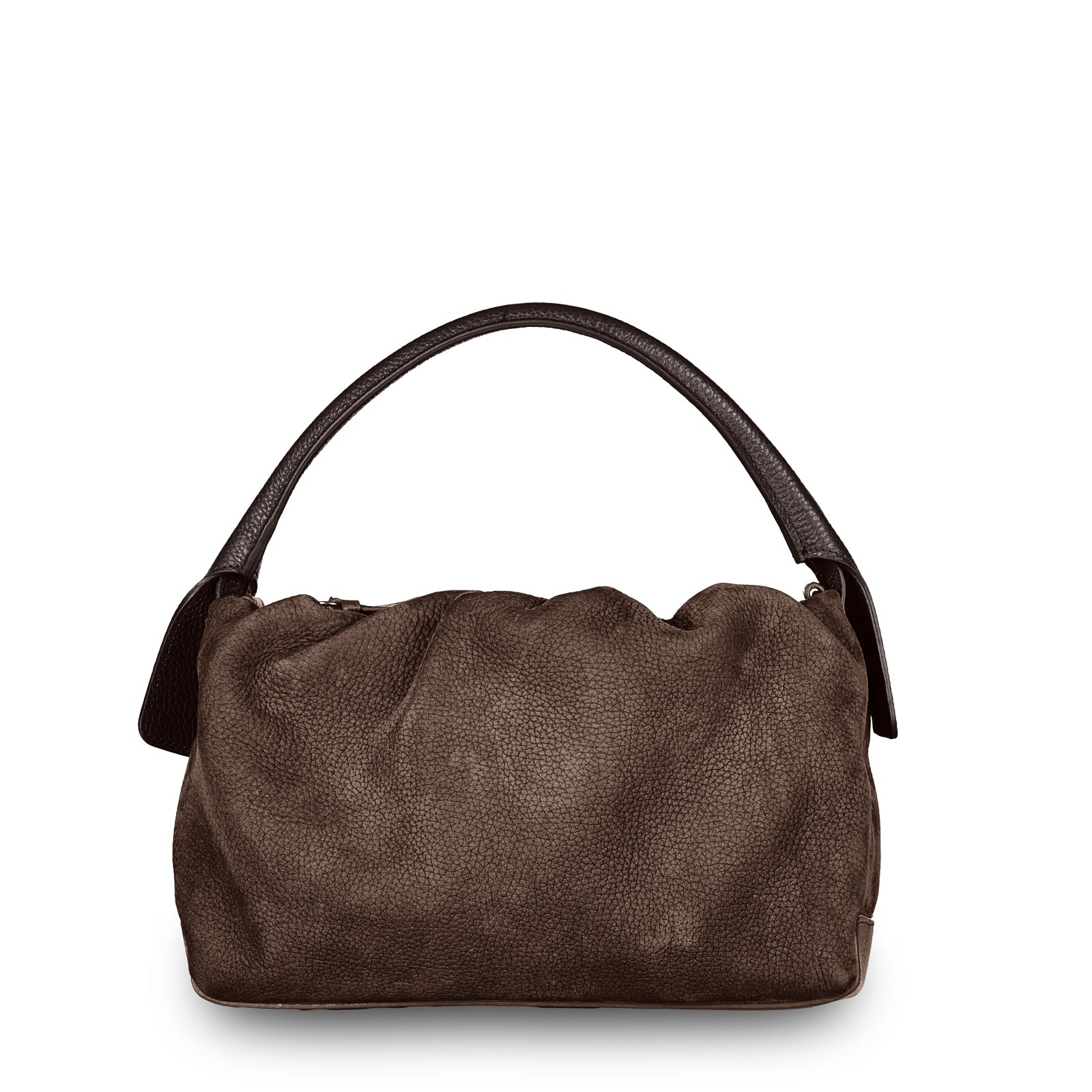 Zanellato BORSA TULIPA UNICA IN PELLE NABUK BROWN FONDENTE | Zanellato