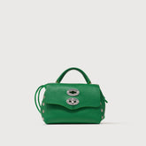 BORSA POSTINA® SUPER BABY IN PELLE MARTELLATA GREEN MENTUCCIA - Mini Bag | Zanellato