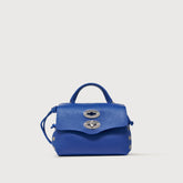 BORSA POSTINA® SUPER BABY IN PELLE MARTELLATA BLUE BALTO - Postina® | Zanellato