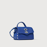 BORSA POSTINA® SUPER BABY IN PELLE MARTELLATA BLUE BALTO - Mini Bag | Zanellato