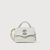 BORSA POSTINA® SUPER BABY IN PELLE MARTELLATA WHITE LATTE - Spring-Summer Bags | Zanellato