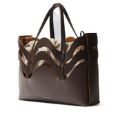 BORSA DUNE MEDIUM IN PELLE RIGENERATA BROWN WENGHE - Black Friday Zanellato | Zanellato