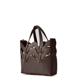 BORSA DUNE SMALL IN PELLE RIGENERATA BROWN WENGHE - brown wenghe | Zanellato