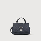 BORSA POSTINA® BABY IN TESSUTO DENIM PADDED BLUE NIMES - Borse a Tracolla | Zanellato