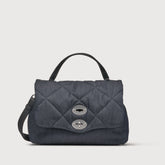 BORSA POSTINA® SMALL IN TESSUTO DENIM PADDED BLUE NIMES - blue nimes | Zanellato