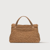 BORSA POSTINA® SMALL IN TESSUTO TEDDY BROWN TEDDY - Brown teddy | Zanellato