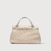 BORSA POSTINA® SMALL IN TESSUTO TEDDY WHITE MERINOS - White merinos | Zanellato