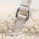 SMALL POSTINA® MESSENGER BAG IN TEDDY FUR WHITE MERINOS | Zanellato