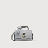 BORSA POSTINA® BABY IN PELLE NABUK GREY PIOGGIA - Borse in Pelle Nabuk | Zanellato