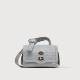 BORSA POSTINA® BABY IN PELLE NABUK GREY PIOGGIA - Borse in Pelle Nabuk | Zanellato