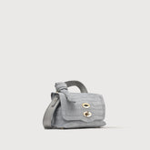 BORSA POSTINA® BABY IN PELLE NABUK GREY PIOGGIA - Borse in Pelle Nabuk | Zanellato