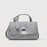 BORSA POSTINA® SMALL IN PELLE NABUK GREY PIOGGIA - Borse in Pelle Nabuk | Zanellato