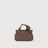 BABY POSTINA® MESSENGER BAG IN NUBUCK LEATHER BROWN FONDENTE | Zanellato