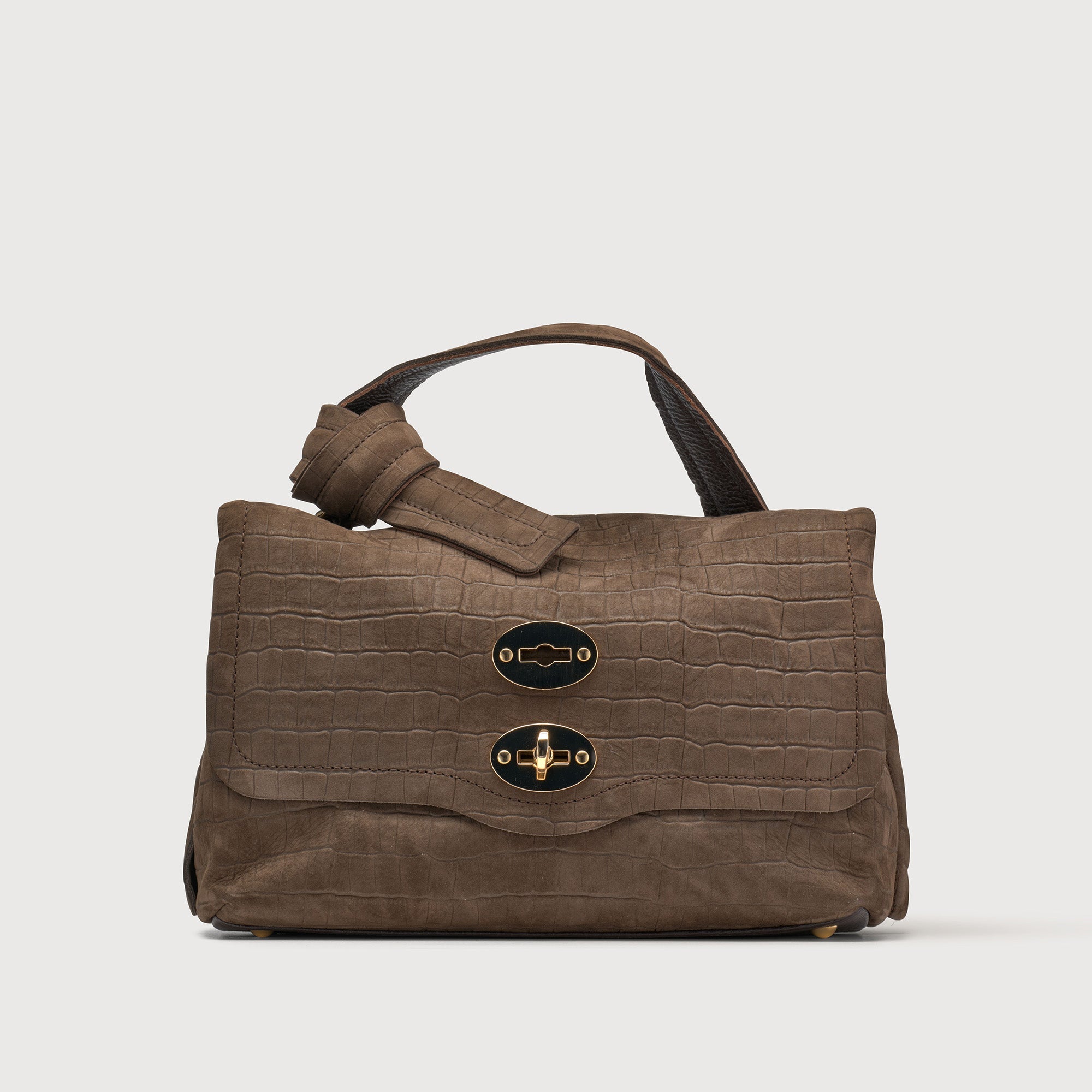 Zanellato BORSA POSTINA® SMALL IN PELLE NABUK BROWN FONDENTE | Zanellato